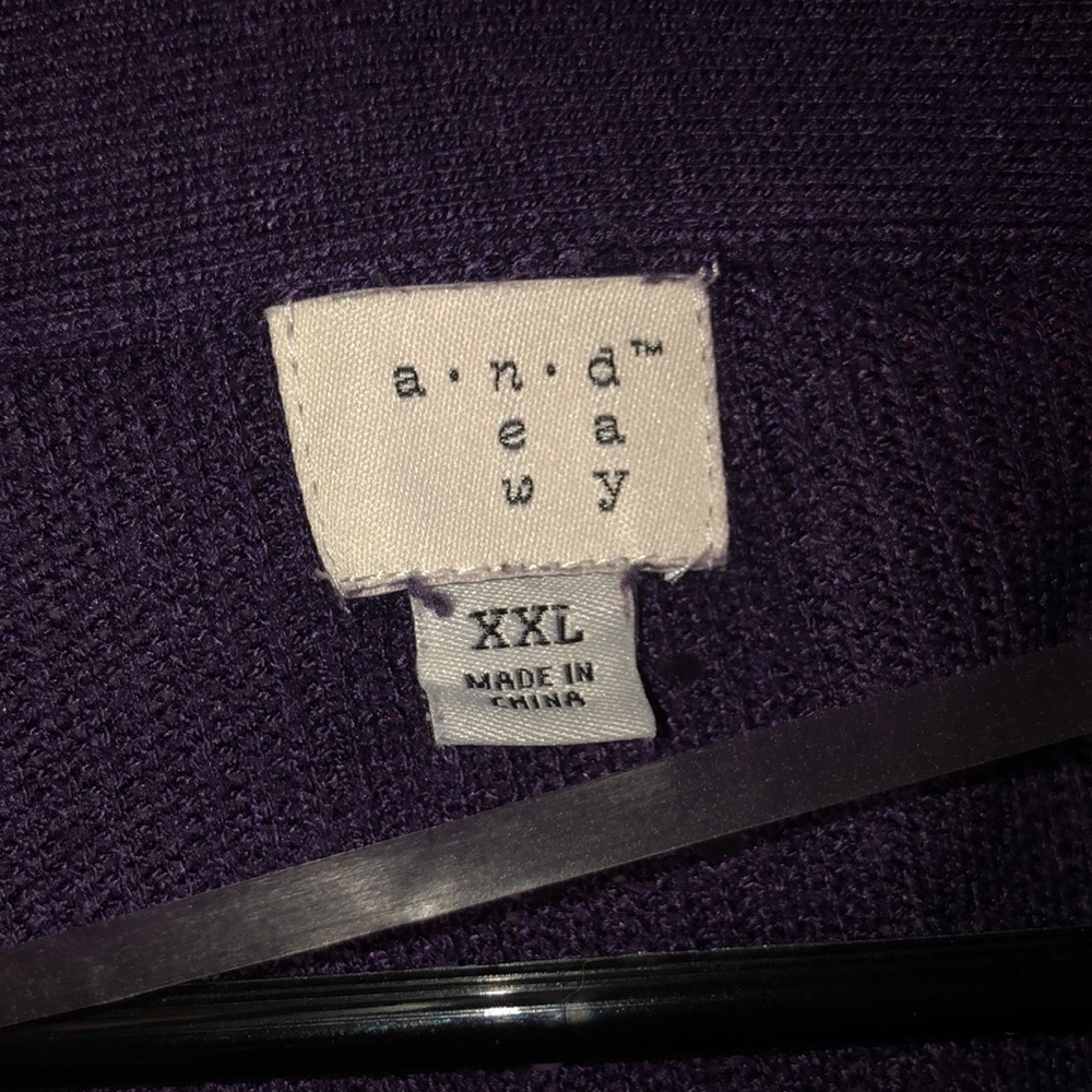 Purple Open Front Cardigan - Picture 2 of 4